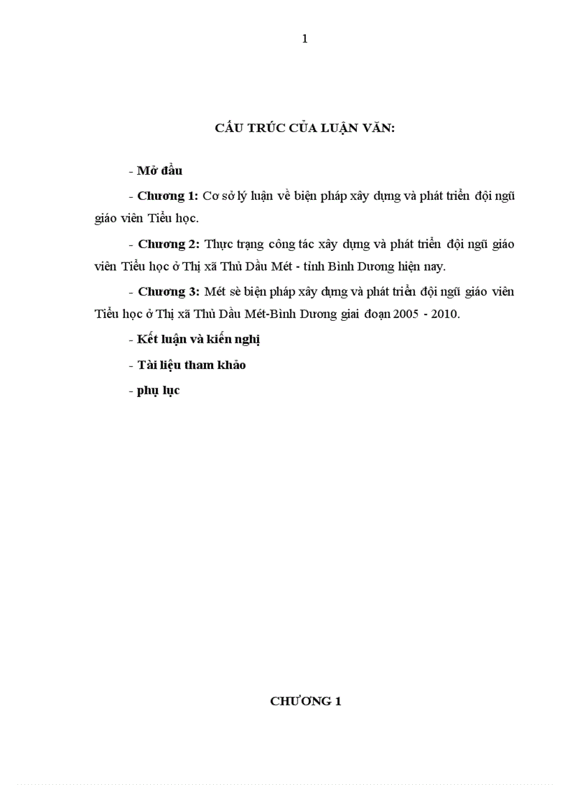 image for page Một số biện pháp xây dựng và phát triển đội ngũ giáo viên Tiểu học ở Thị xã Thủ Dầu Một Bình Dương giai đoạn 2005 2010
