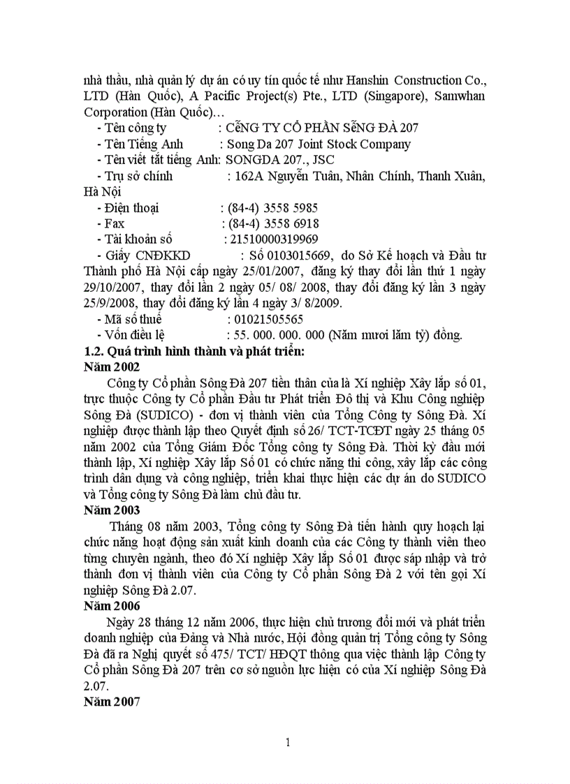 image for page Kết quả hoạt động sản xuất kinh doanh công ty cổ phần sông đà 207