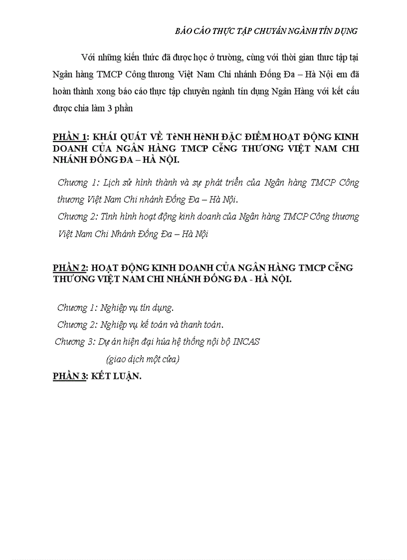 image for page Báo cáo thực tập tốt nghiệp tại Ngân hàng TMCP Công thương Việt Nam Chi nhánh Đống Đa Hà Nội