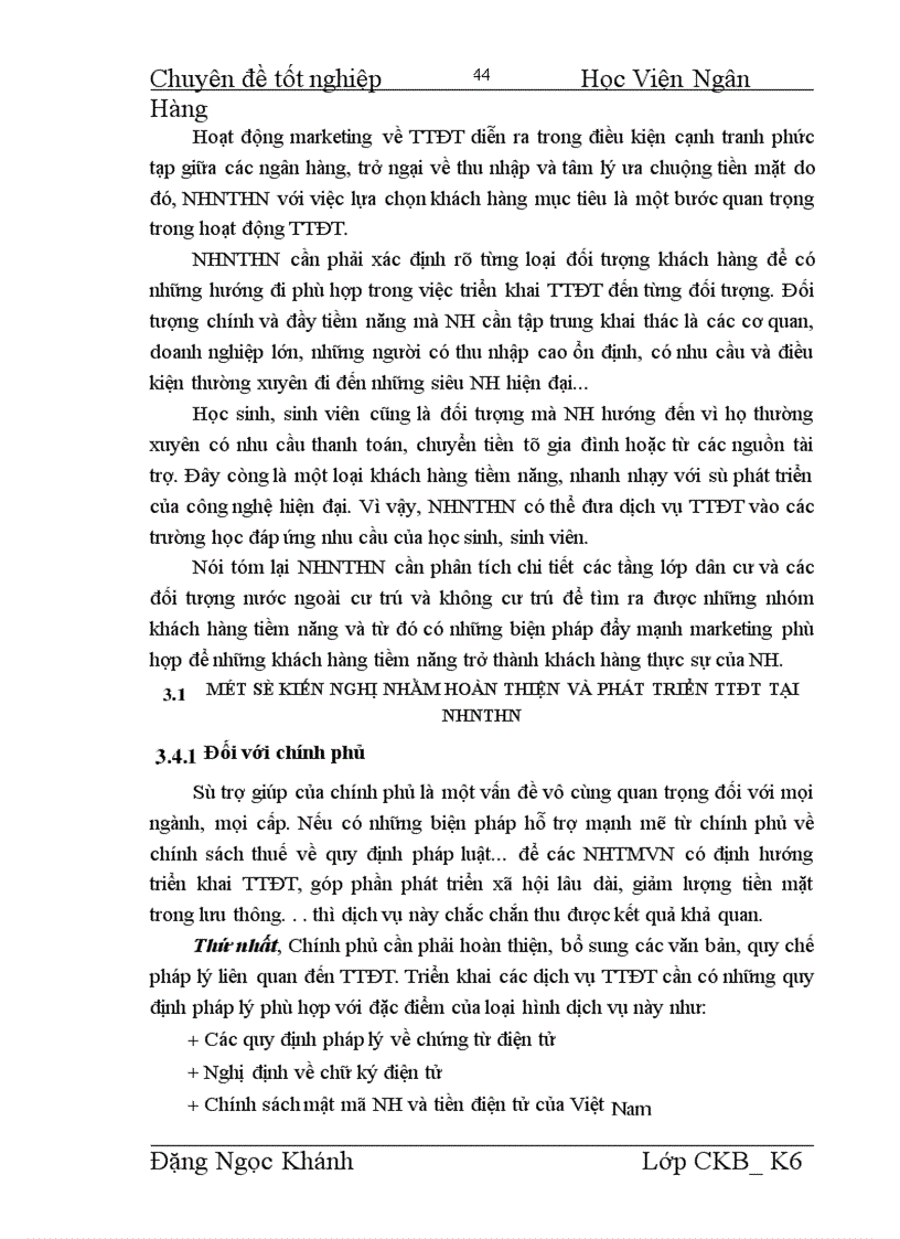 image for page Một số giải pháp nhằm hoàn thiện và phát triển TTĐT tại NHNTHN