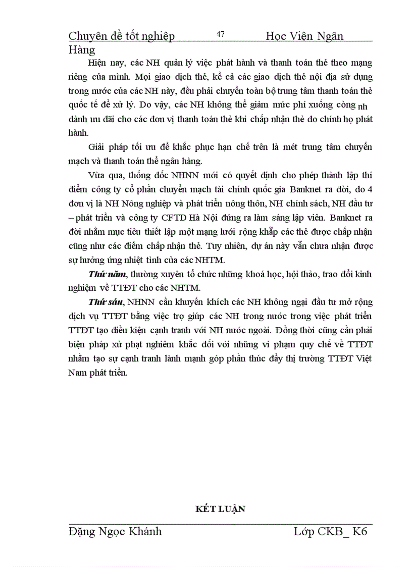 image for page Một số giải pháp nhằm hoàn thiện và phát triển TTĐT tại NHNTHN