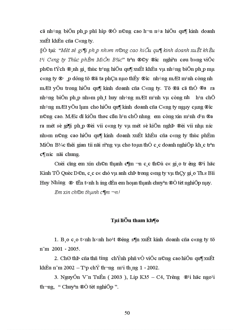 image for page Một số giải pháp nhằm nâng cao hiệu quả kinh doanh xuất khẩu tại Công ty Thực phẩm Miền Bắc