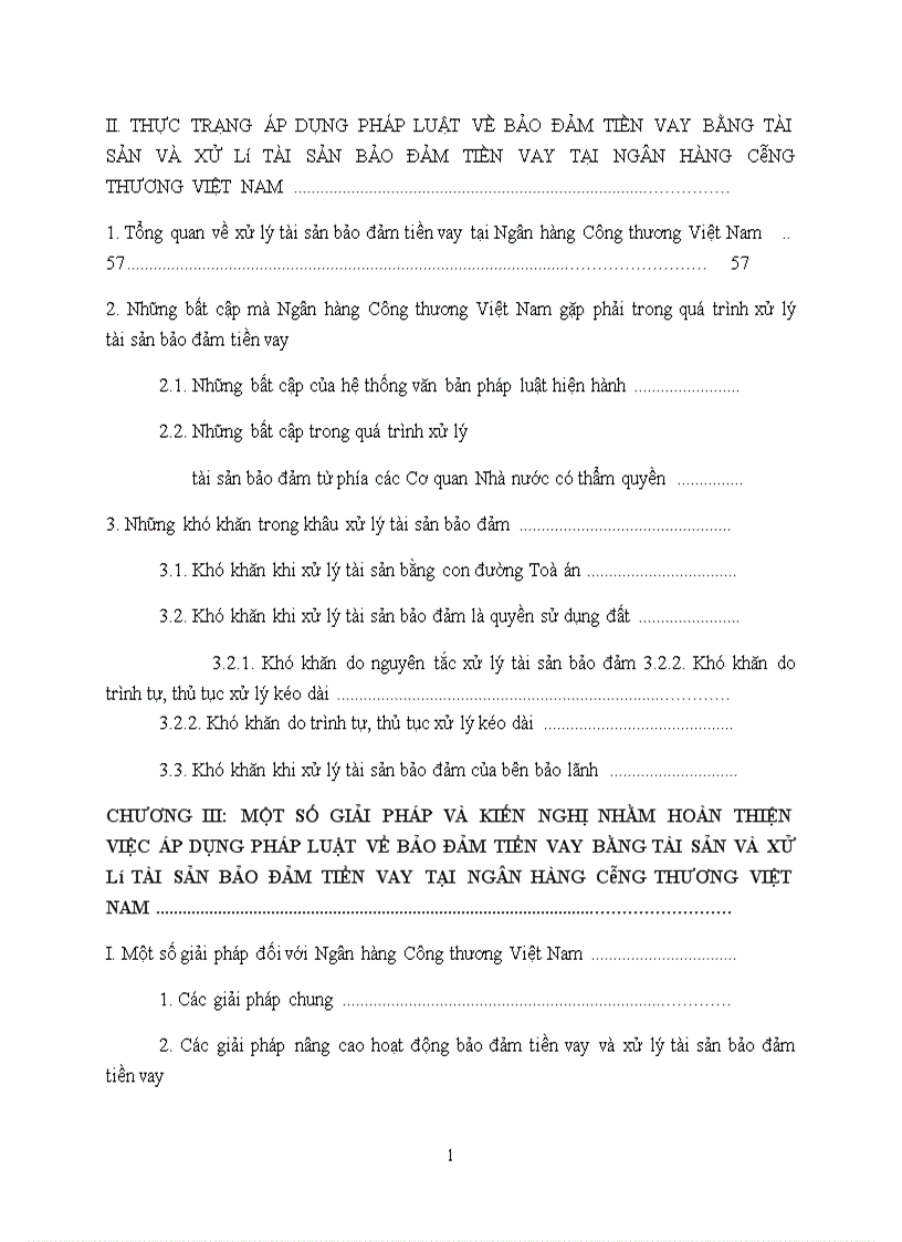 image for page Thực trạng và Giải pháp hoàn thiện công tác bảo đảm tín dụng bằng bảo đảm tiền vay tại Ngân hàng Công thương Việt Nam 1