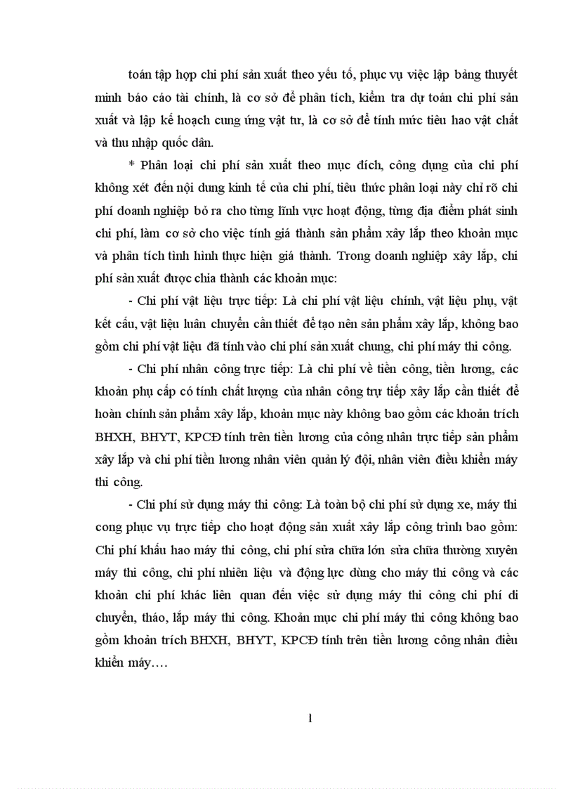 image for page Một số ý kiến đóng góp nhằm hoàn thịên kế toán chi phí sản xuất và tính giá thành sản phẩm xây lắp Xí nghiệp xây lắp I 1