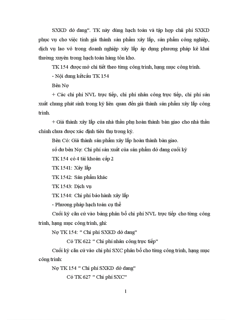 image for page Một số ý kiến đóng góp nhằm hoàn thịên kế toán chi phí sản xuất và tính giá thành sản phẩm xây lắp Xí nghiệp xây lắp I 1