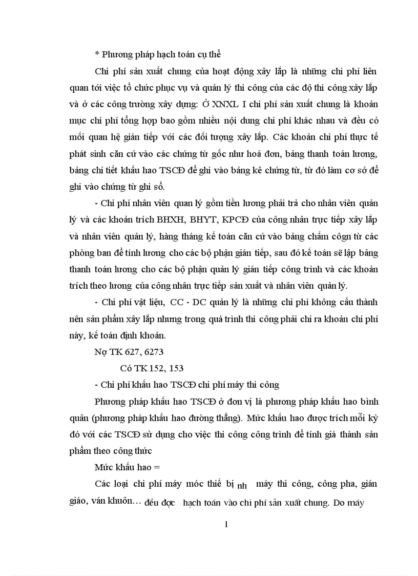 image for page Một số ý kiến đóng góp nhằm hoàn thịên kế toán chi phí sản xuất và tính giá thành sản phẩm xây lắp Xí nghiệp xây lắp I 1