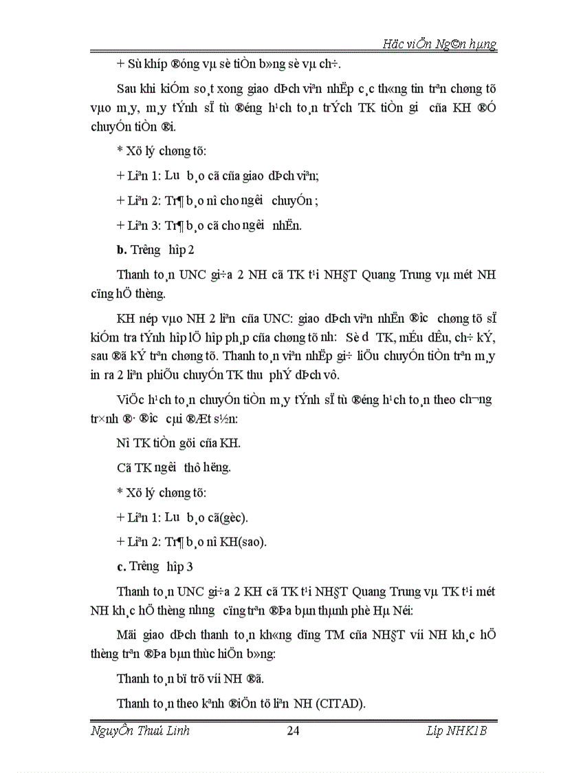 image for page Báo cáo thực tập tổng hợp tại NHĐT PT Quang trung