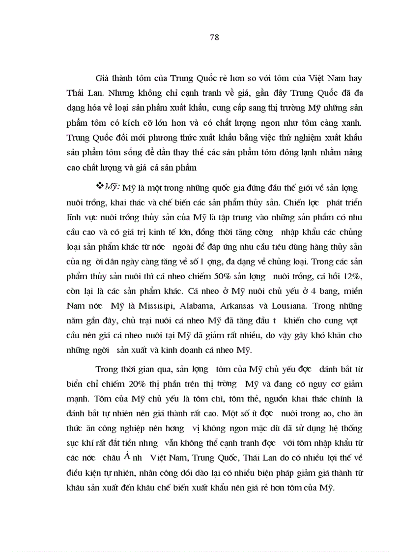 image for page Năng lực cạnh tranh của hàng thủy sản Việt Nam trên thị trường Mỹ