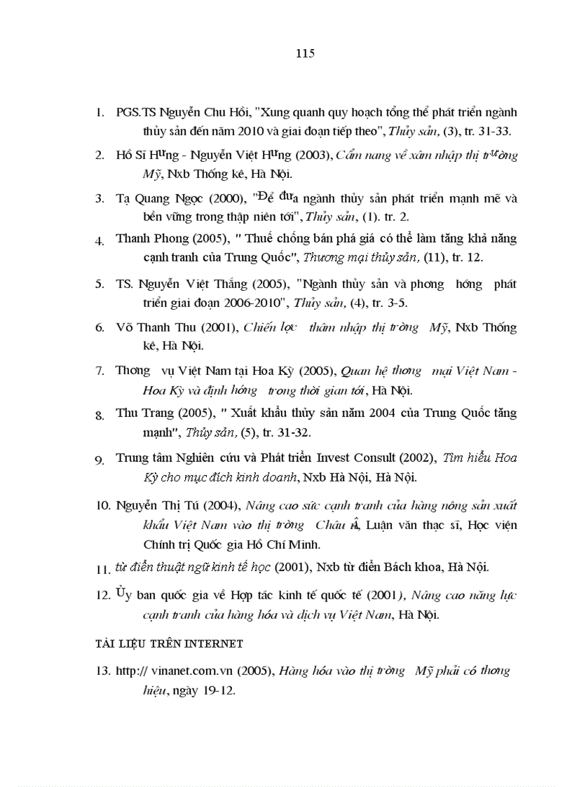 image for page Năng lực cạnh tranh của hàng thủy sản Việt Nam trên thị trường Mỹ