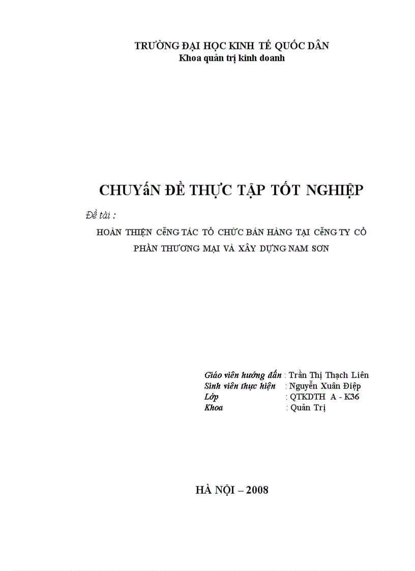 image for page Hoàn thiện công tác tổ chức bán hàng tại công ty cổ phần thương mại và xây dựng Nam Sơn 1