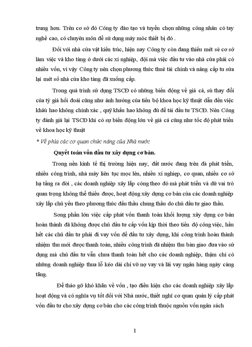image for page Vốn cố định và một số biện pháp chủ yếu nhằm nâng cao hiệu quả sử dụng vốn cố định tại công ty xây dựng số 1 1