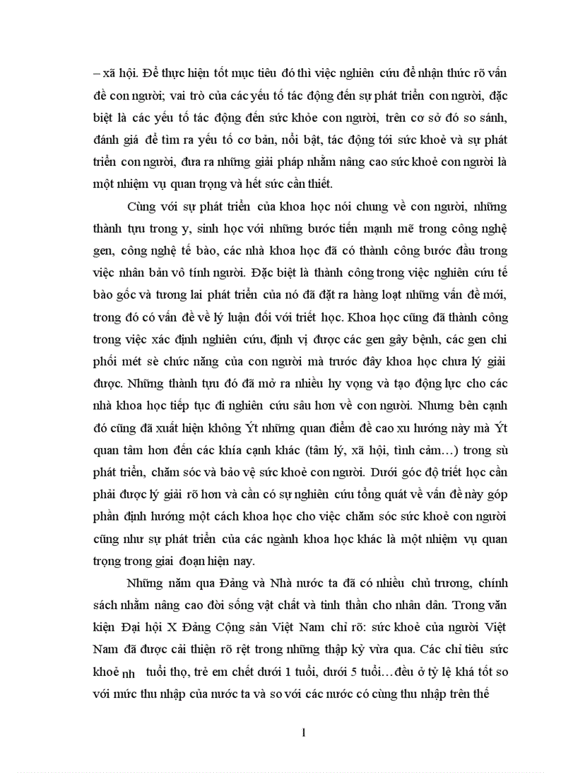 image for page ảnh hưởng của yếu tố sinh học và yếu tố xã hội đến sức khoẻ con người và một số giải pháp cơ bản nhằm nâng cao sức khoẻ con người Vịêt Nam hiện nay