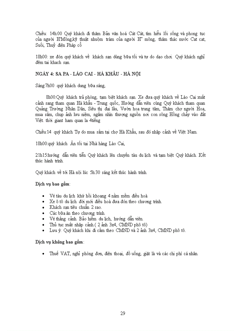 image for page Báo cáo thực tập tại Khu du lịch Sapa