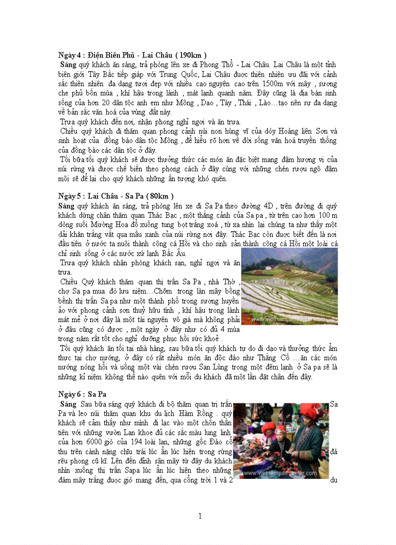 image for page Báo cáo thực tập tại Khu du lịch Sapa