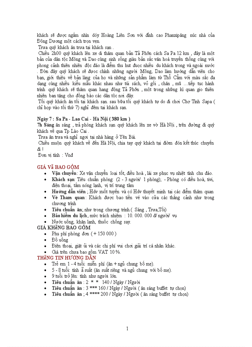 image for page Báo cáo thực tập tại Khu du lịch Sapa