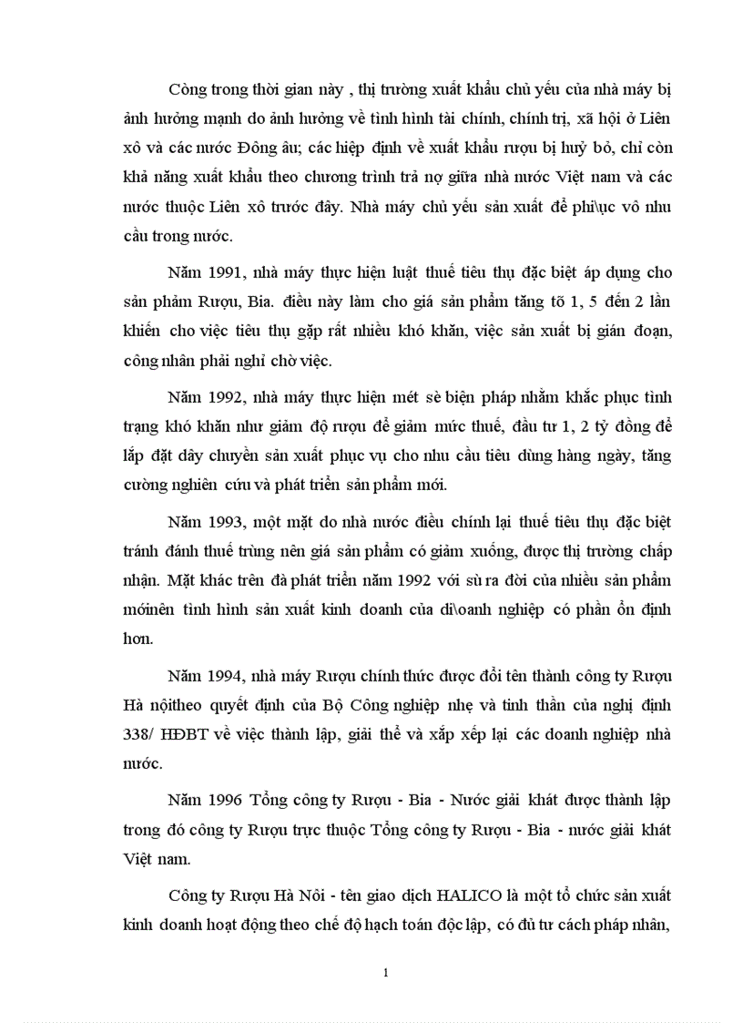 image for page Báo cáo thực tập tại Nhà máy Rượu Hà Nội