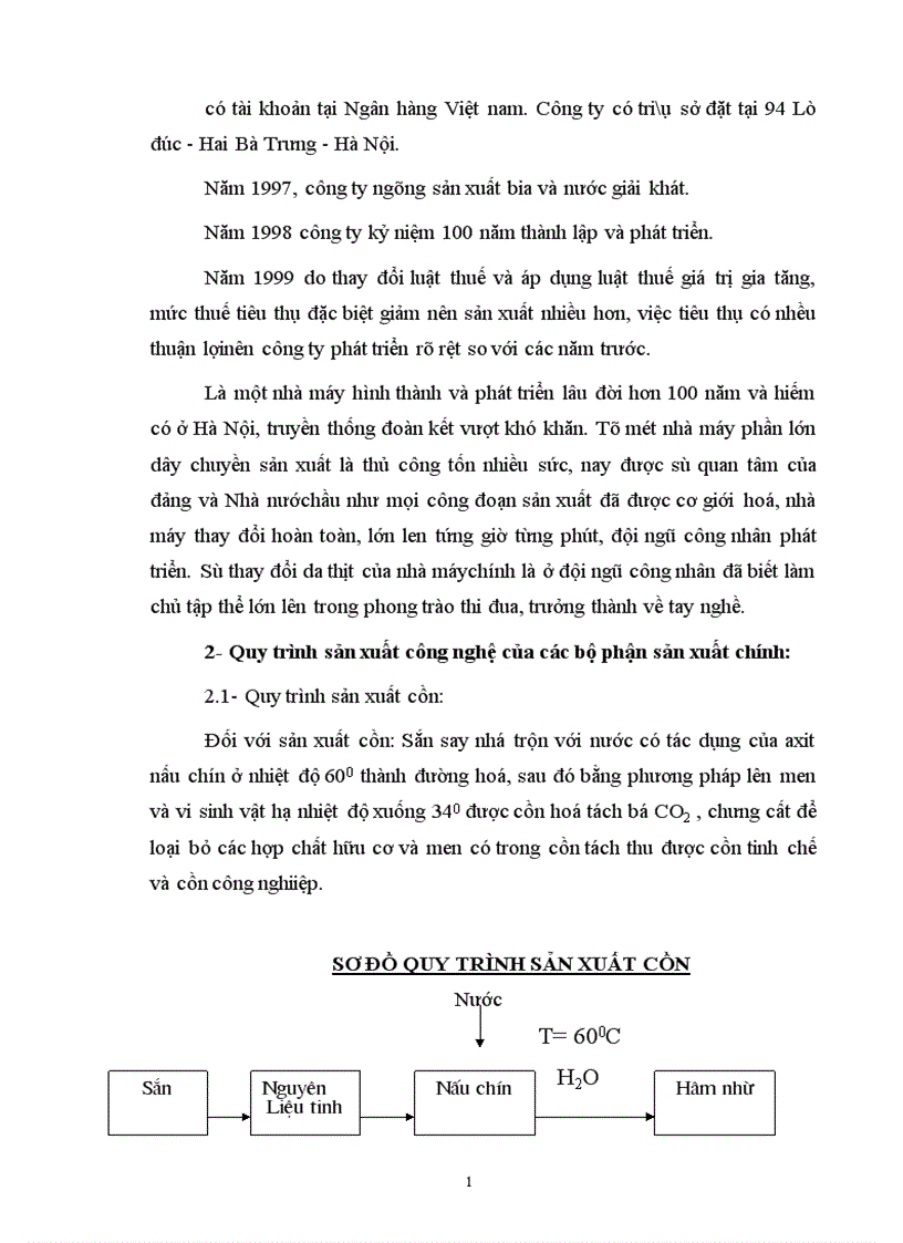 image for page Báo cáo thực tập tại Nhà máy Rượu Hà Nội