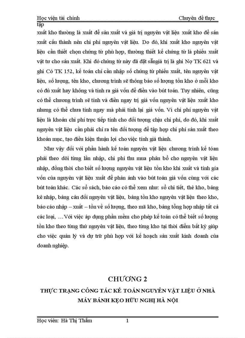 image for page Tổ chức công tác kế toán nguyên vật liệu tại Nhà máy bánh kẹo Hữu nghị Hà nội 1