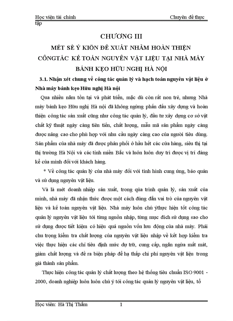 image for page Tổ chức công tác kế toán nguyên vật liệu tại Nhà máy bánh kẹo Hữu nghị Hà nội 1