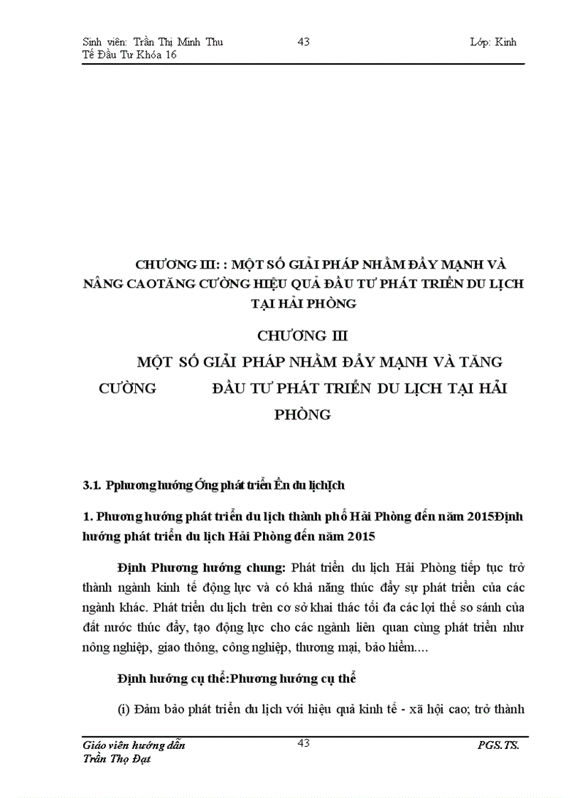 image for page Đầu tư phát triển du lịch tại Hải Phòng giai đoạn 2006 2009