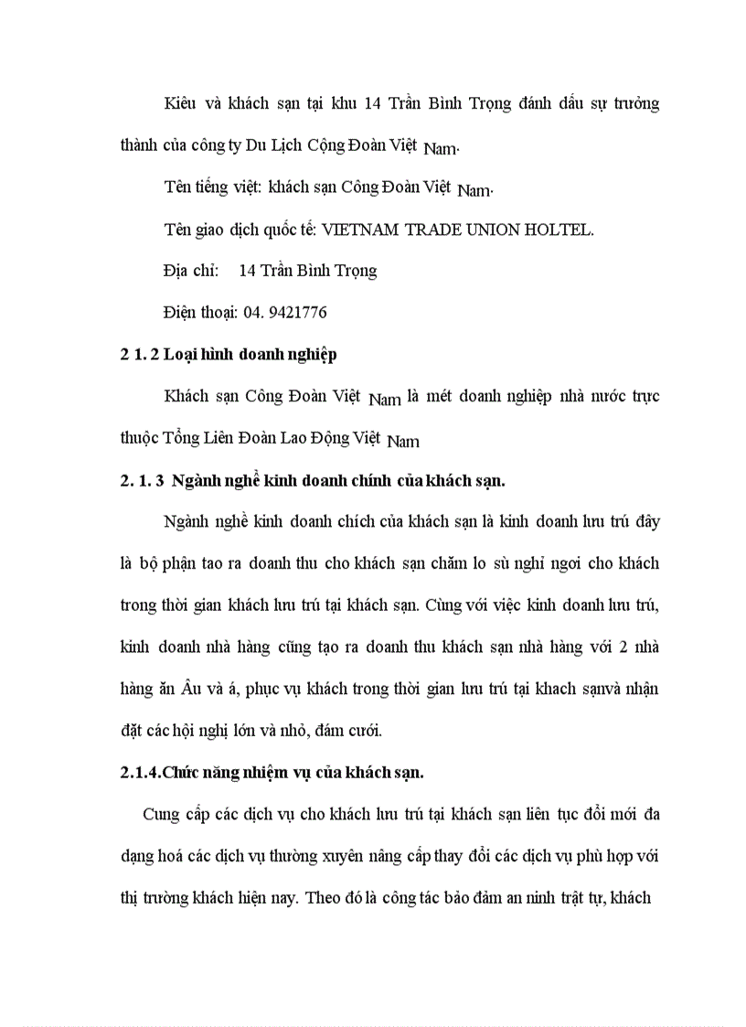 image for page Một số giải pháp hoàn thiện các chính sách marketing mix tại khách sạn Công đoàn Việt Nam