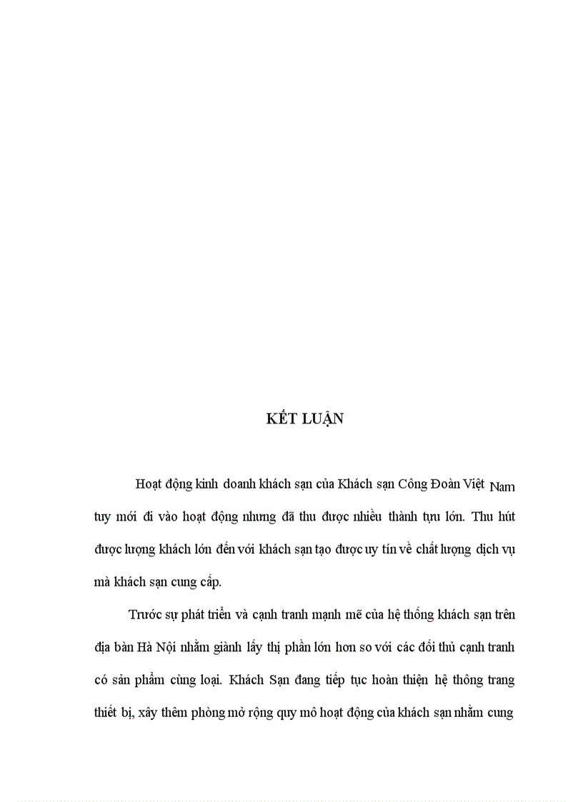 image for page Một số giải pháp hoàn thiện các chính sách marketing mix tại khách sạn Công đoàn Việt Nam