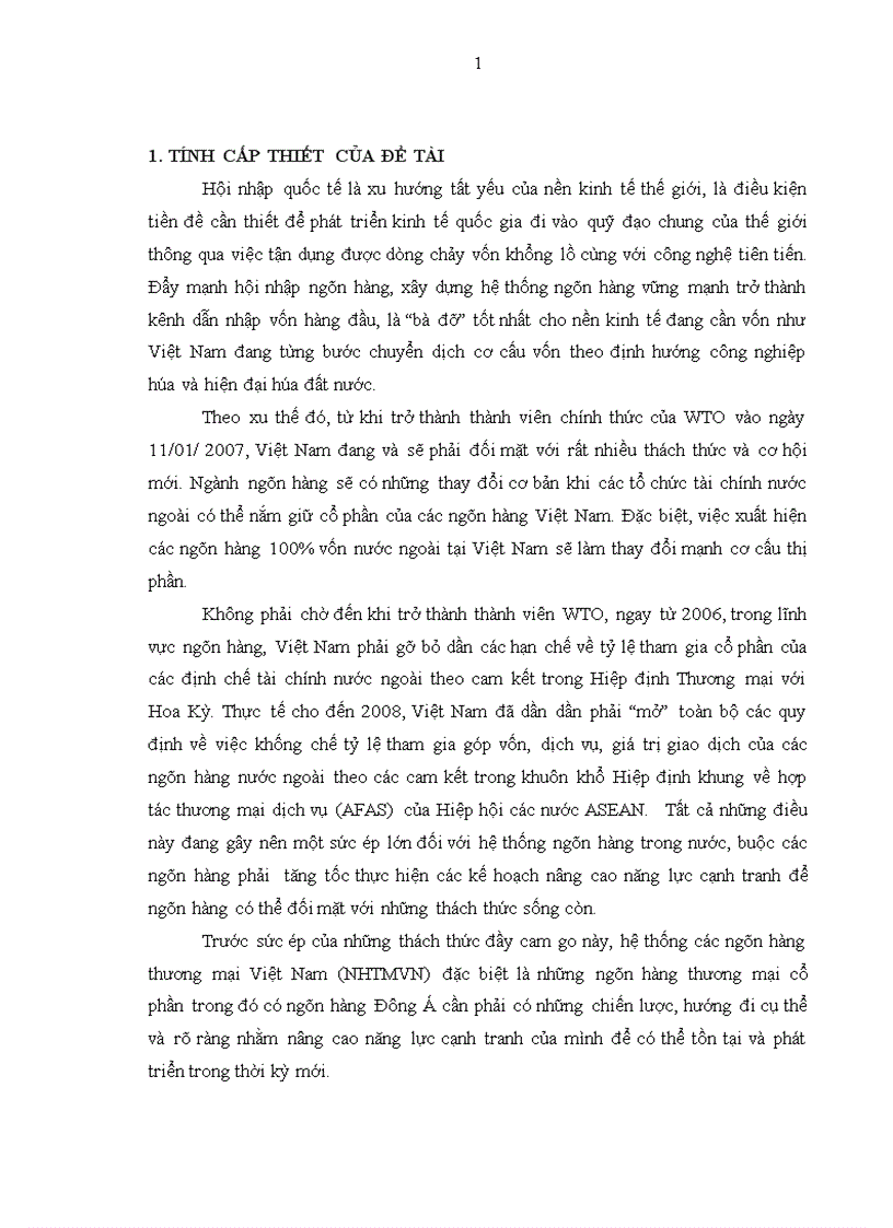 image for page Nâng cao năng lực cạnh tranh của Ngân hàng Đông Á trong tiến trình hội nhập kinh tế quốc tế 1