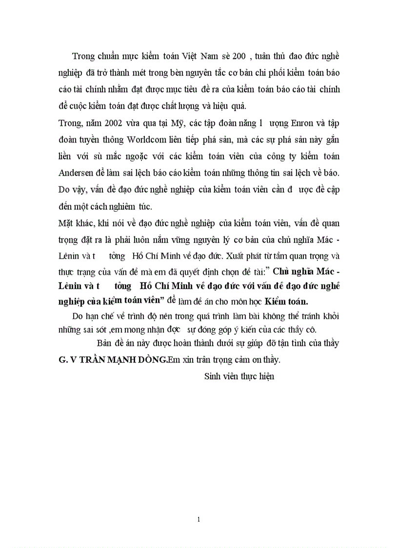 image for page Chủ nghĩa Mác Lênin và tư tưởng Hồ Chí Minh về đạo đức với vấn đề đạo đức nghề nghiệp của kiểm toán viên