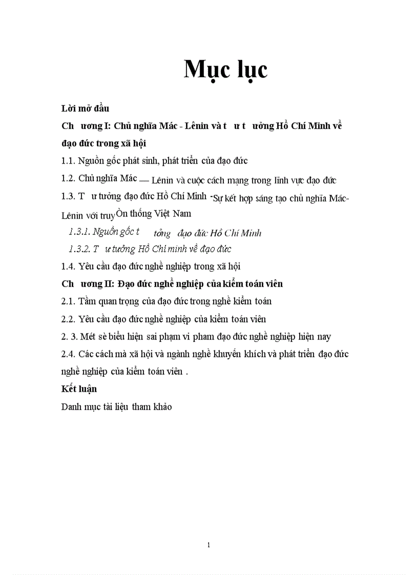 image for page Chủ nghĩa Mác Lênin và tư tưởng Hồ Chí Minh về đạo đức với vấn đề đạo đức nghề nghiệp của kiểm toán viên