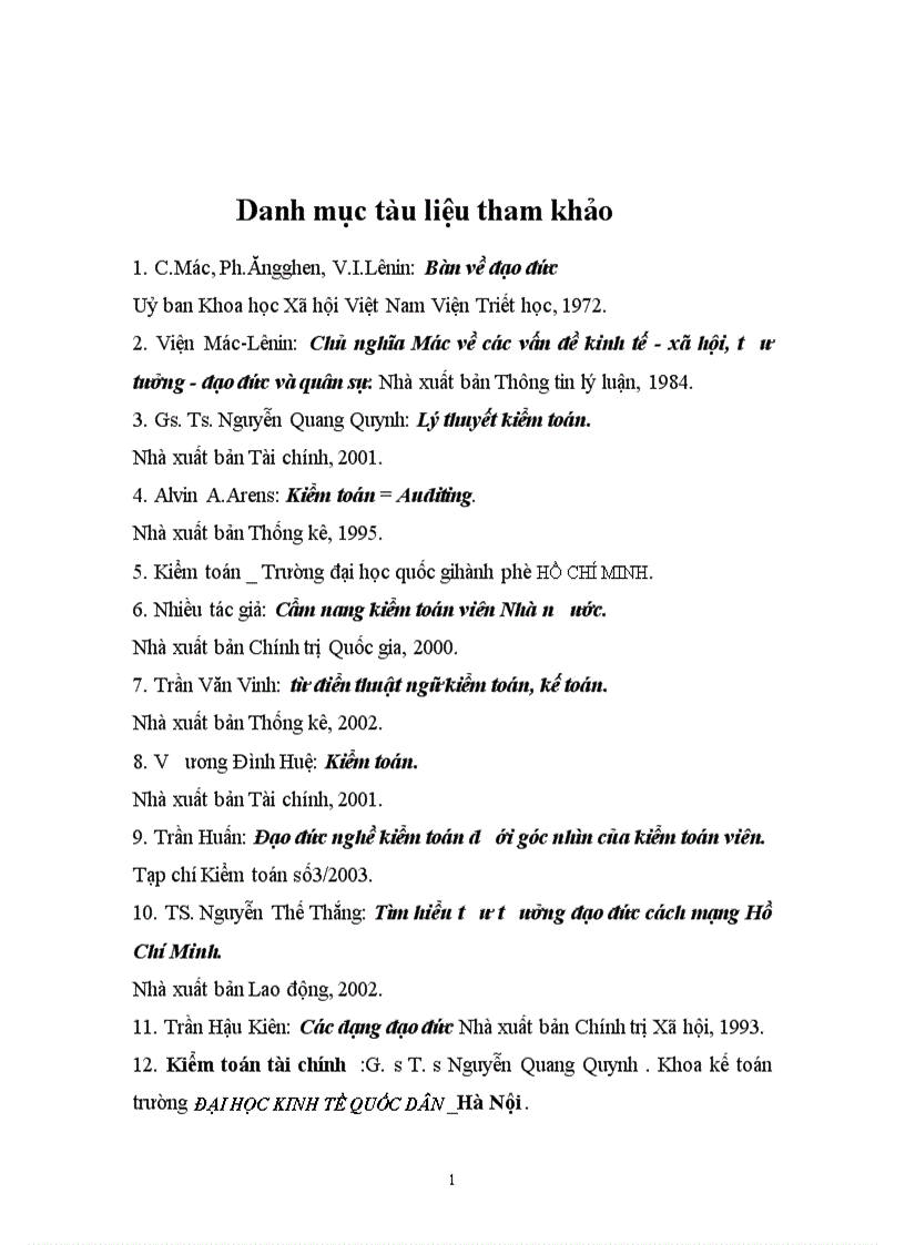 image for page Chủ nghĩa Mác Lênin và tư tưởng Hồ Chí Minh về đạo đức với vấn đề đạo đức nghề nghiệp của kiểm toán viên