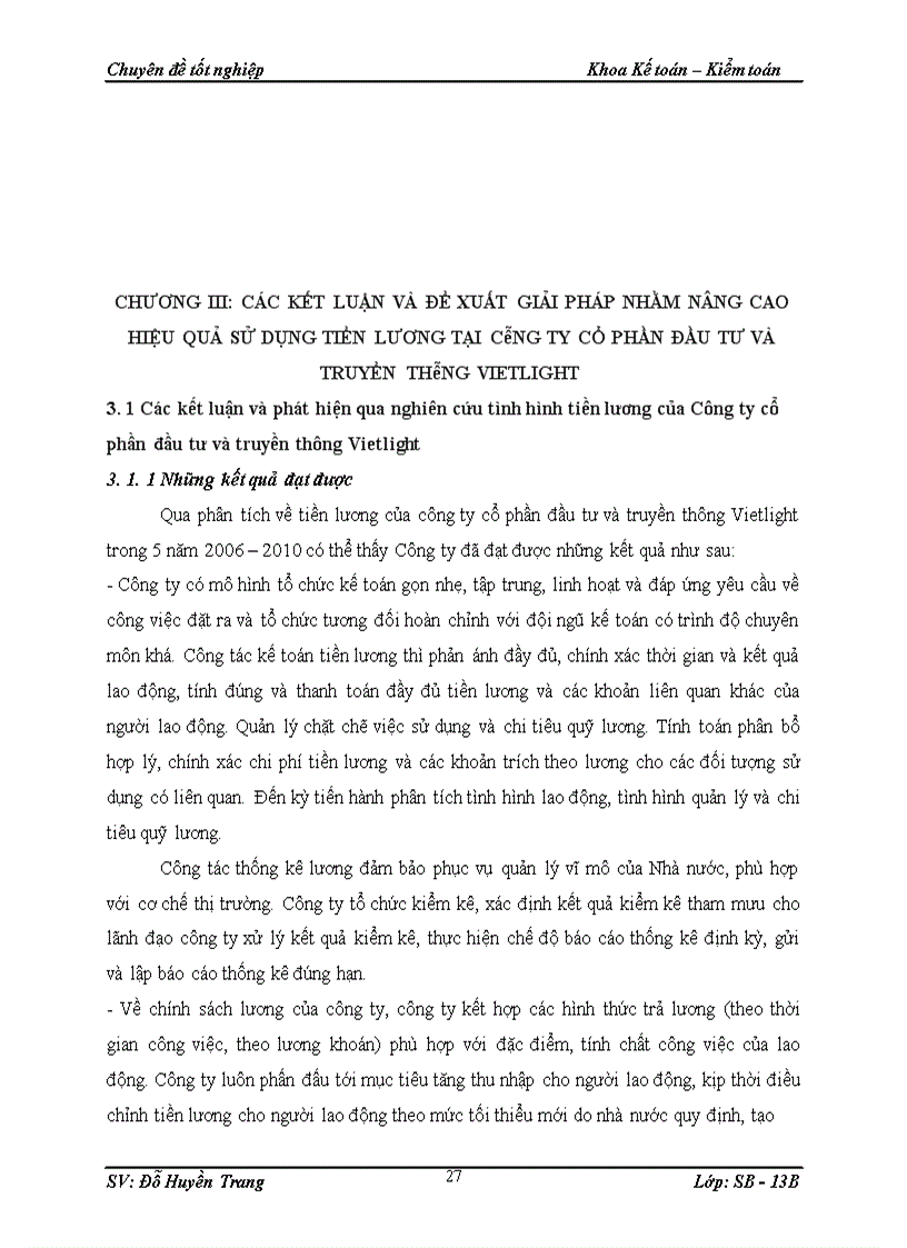 image for page Phân tích thống kê tiền lương của người lao động tại Công ty cổ phần đầu tư và truyền thông Vietlight 1