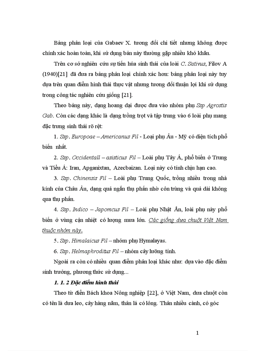 image for page Động thái một số chỉ tiêu sinh li hóa sinh theo tiến trình phát triển của quả dưa chuột Cucumis sativus L tại Sóc Sơn Hà Nội 1
