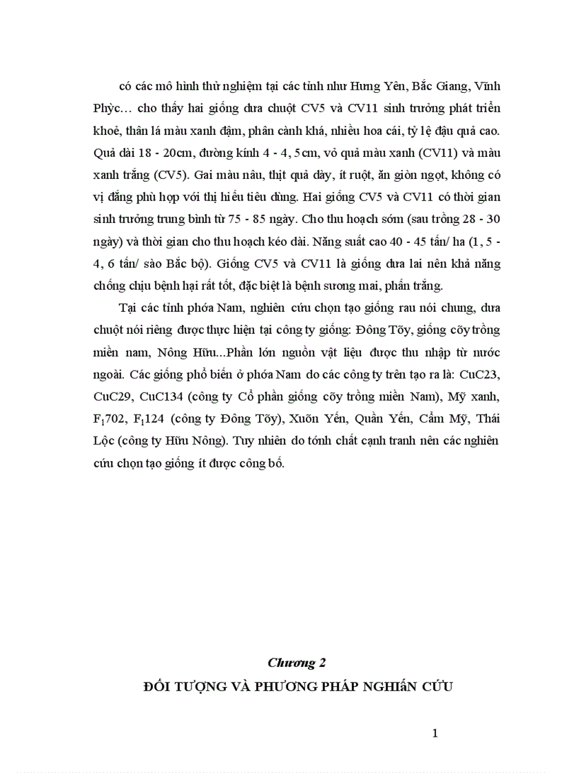 image for page Động thái một số chỉ tiêu sinh li hóa sinh theo tiến trình phát triển của quả dưa chuột Cucumis sativus L tại Sóc Sơn Hà Nội 1