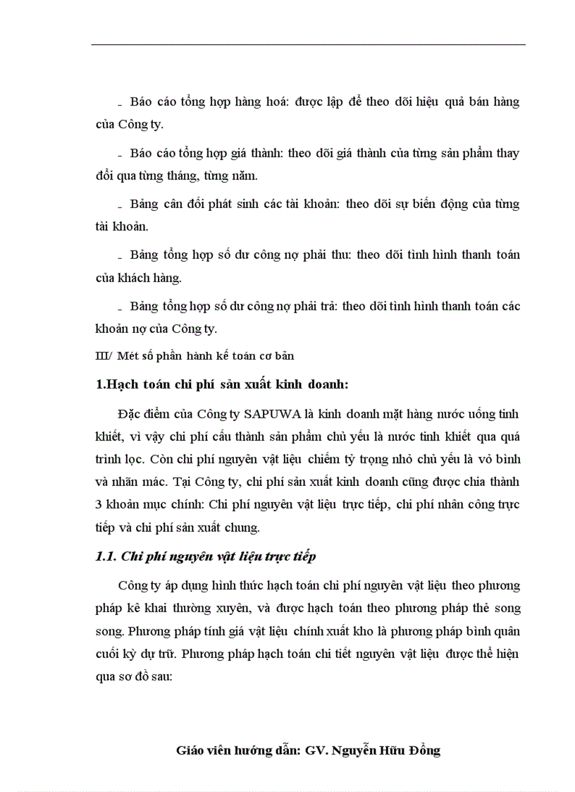 image for page Tổ chức bộ máy kế toán và tổ chức công tác kế toán tại Công ty Cổ phần Nước uống tinh khiết Sài Gòn SAPUWA