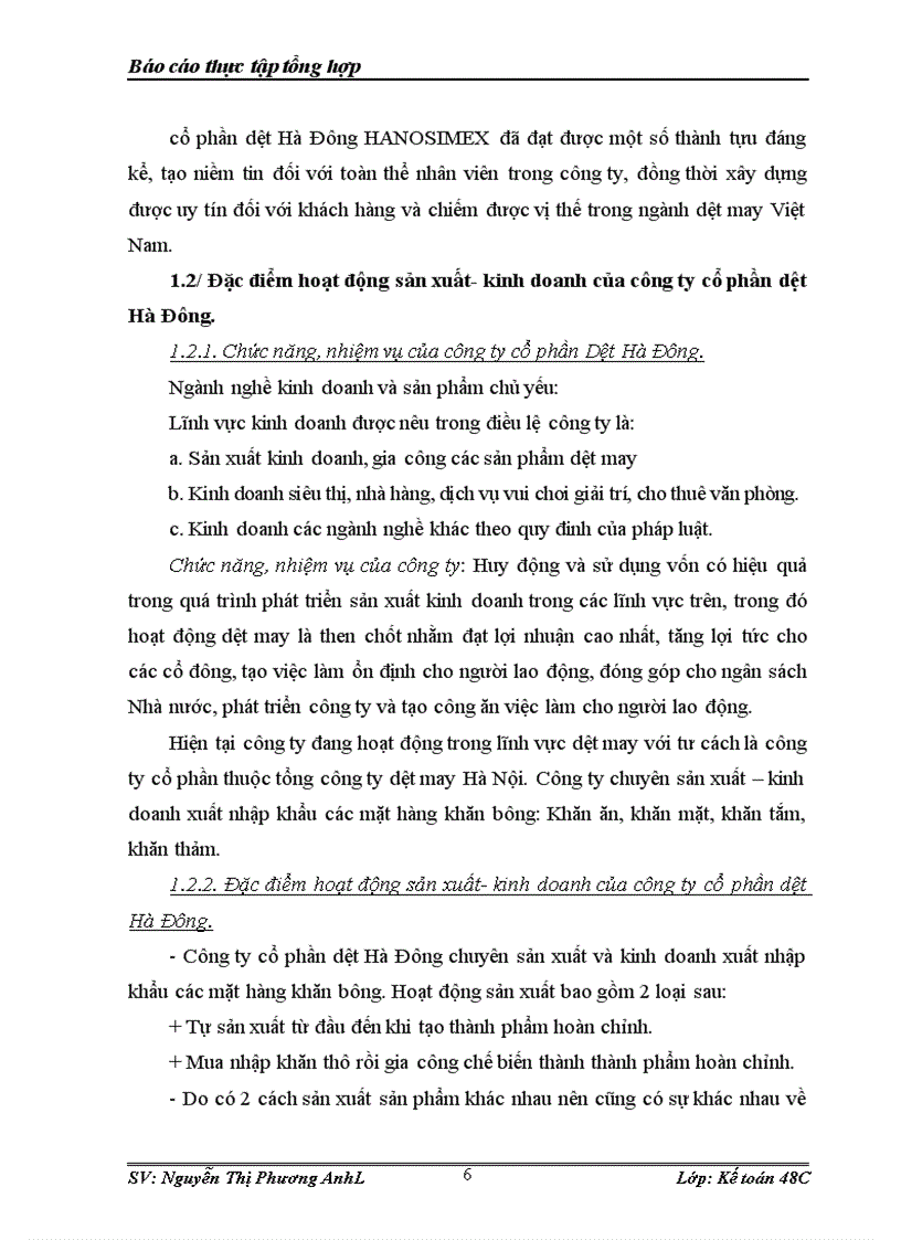 image for page Một số đánh giá về tình hình tổ chức hạch toán kế toán tại Công ty Cổ phần dệt Hà Đông