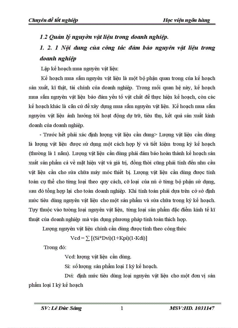 image for page Một số phương hướng và biện pháp cơ bản nhằm tăng cường công tác quản lý nguyên vật liệu trong doanh nghiệp 1