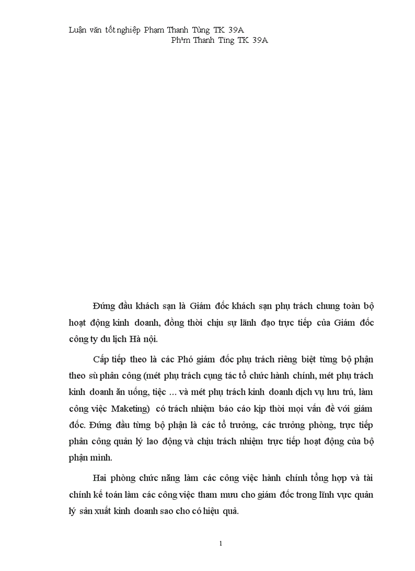 image for page Vận dụng một số phương pháp thống kê phân tích biến động doanh thu tại khách sạn Hoà Bình