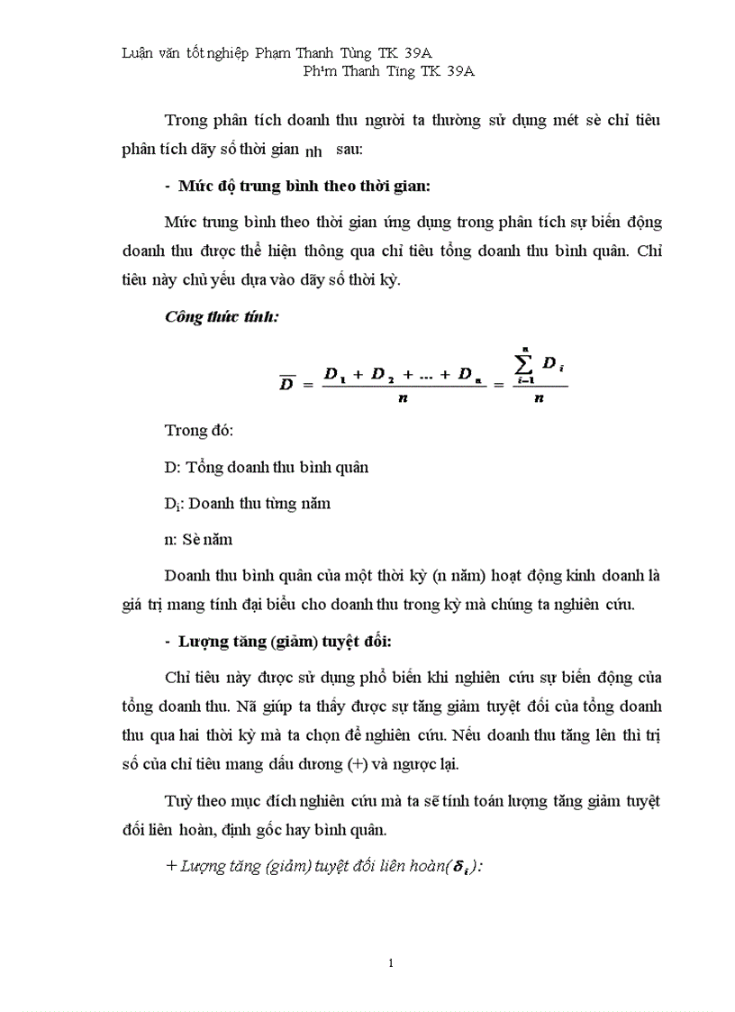 image for page Vận dụng một số phương pháp thống kê phân tích biến động doanh thu tại khách sạn Hoà Bình