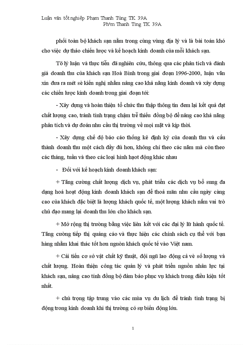 image for page Vận dụng một số phương pháp thống kê phân tích biến động doanh thu tại khách sạn Hoà Bình