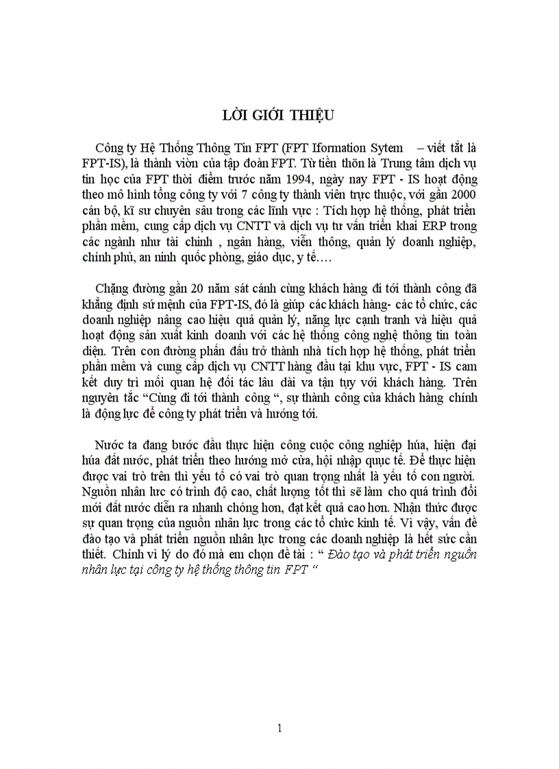 image for page Đào tạo và phát triển nguồn nhân lực tại công ty hệ thống thông tin FPT 1