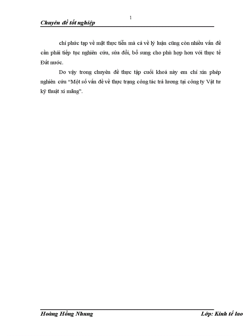 image for page Một số vấn đề về thực trạng công tác trả lương tại công ty Vật tư kỹ thuật xi măng 1