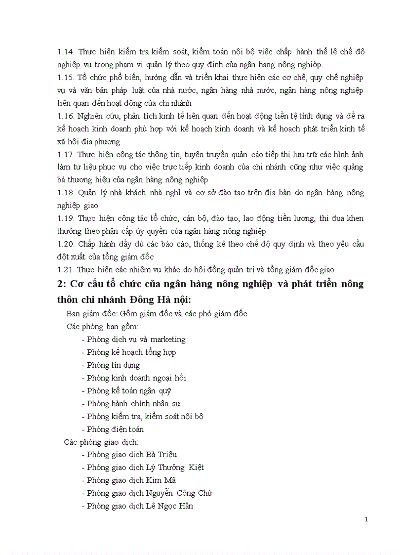 image for page Báo cáo tổng hợp về hoạt động của Ngân hàng nông nghiệp và phát triển nông thôn chi nhánh Đông Hà Nội