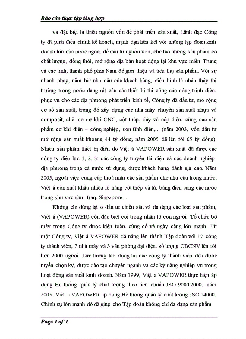 image for page Thực trạng tình hình hoạt động sản xuất kinh doanh của công ty cổ phần tập đoàn đầu tư thương mại công nghiệp việt á