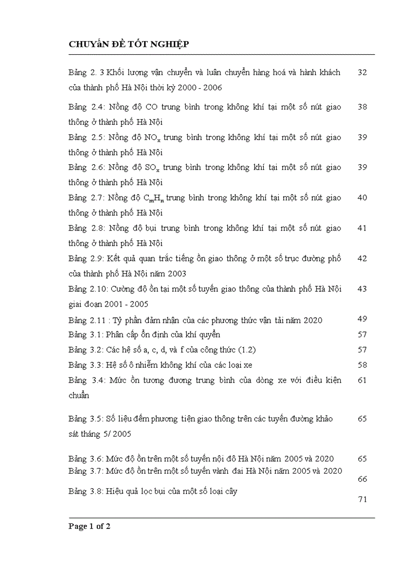 image for page Lồng ghép các vấn đề bảo vệ môi trường trong quy hoạch phát triển và khai thác hệ thống giao thông đường bộ tại Hà Nội giai đoạn 2010 2020 1