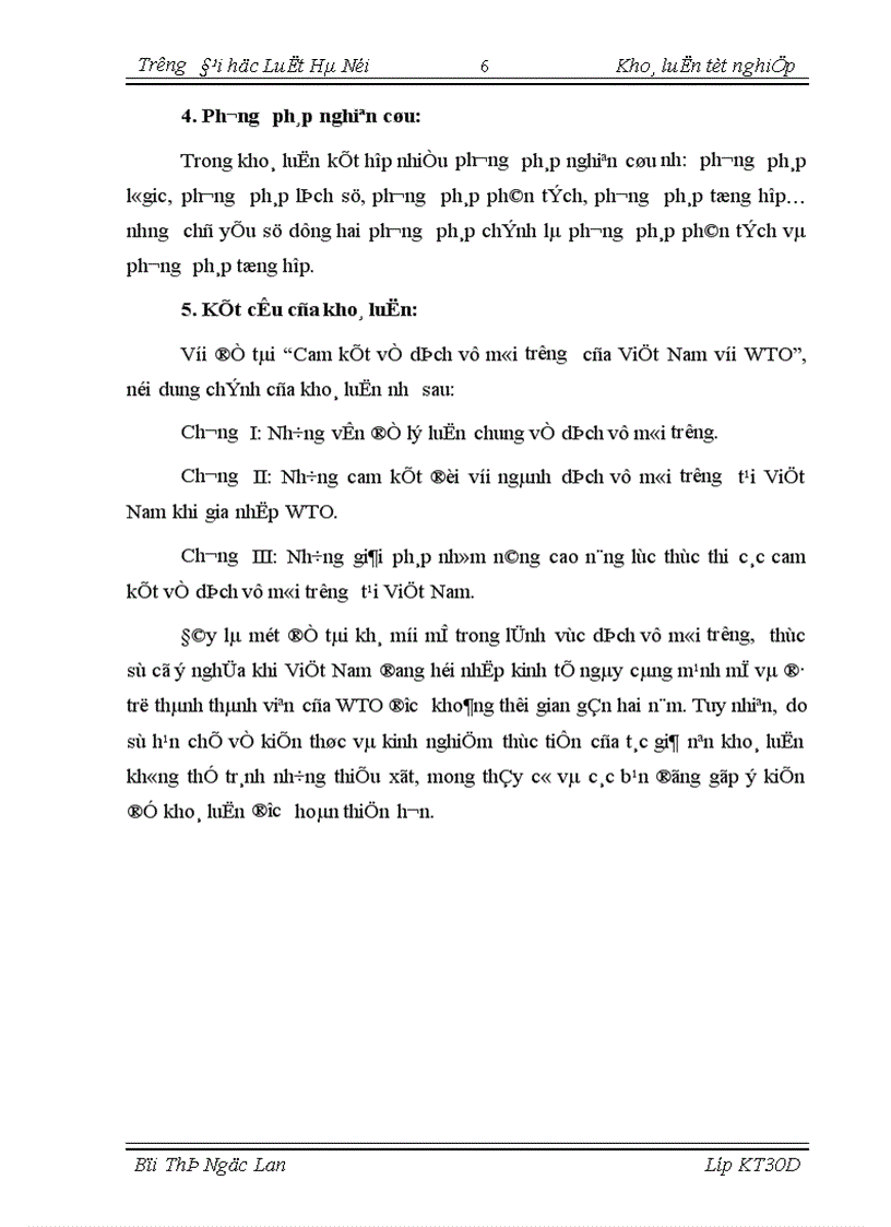 image for page Cam kết về dịch vụ môi trường của Việt Nam với WTO