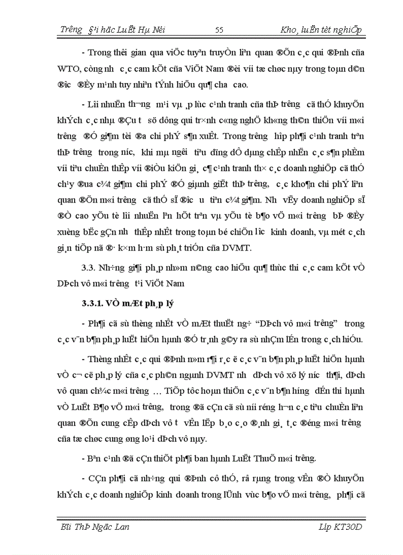 image for page Cam kết về dịch vụ môi trường của Việt Nam với WTO