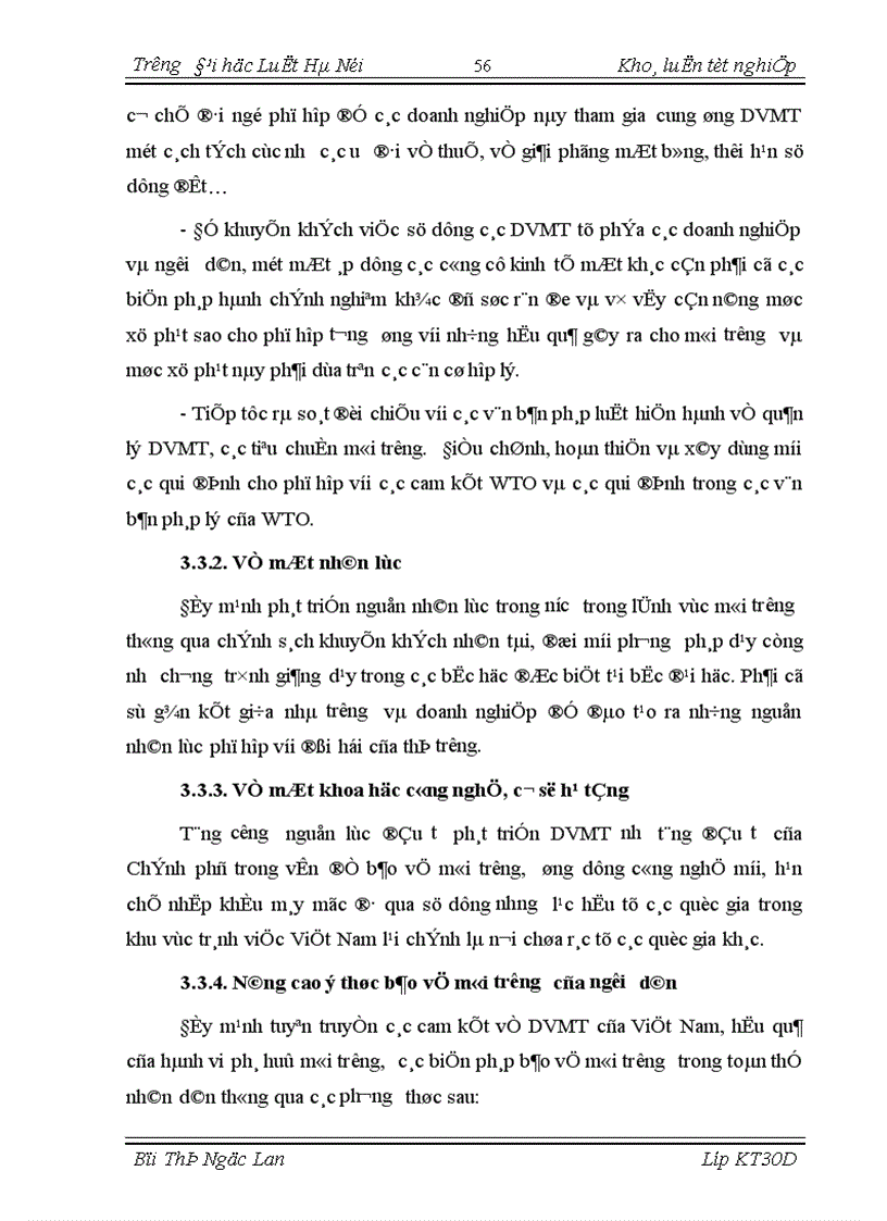 image for page Cam kết về dịch vụ môi trường của Việt Nam với WTO