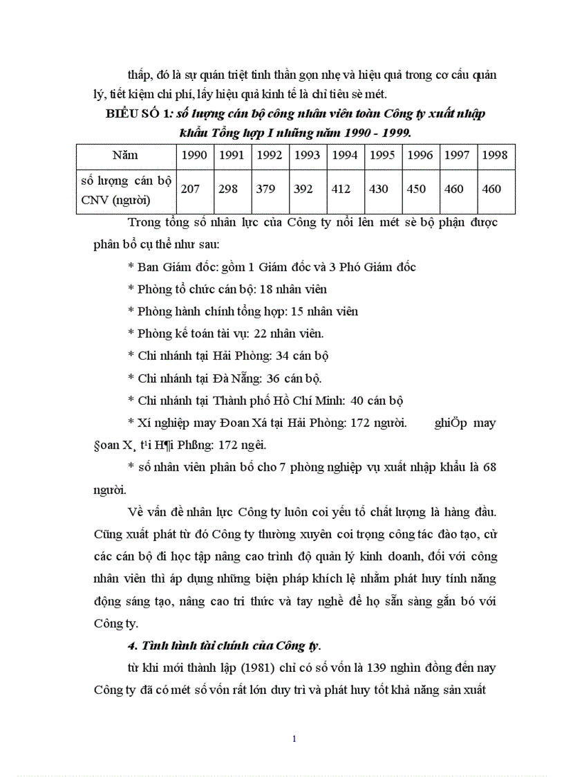 image for page báo cáo tổng hợp hoạt động của công ty xuất nhập khẩu tổng hợp I