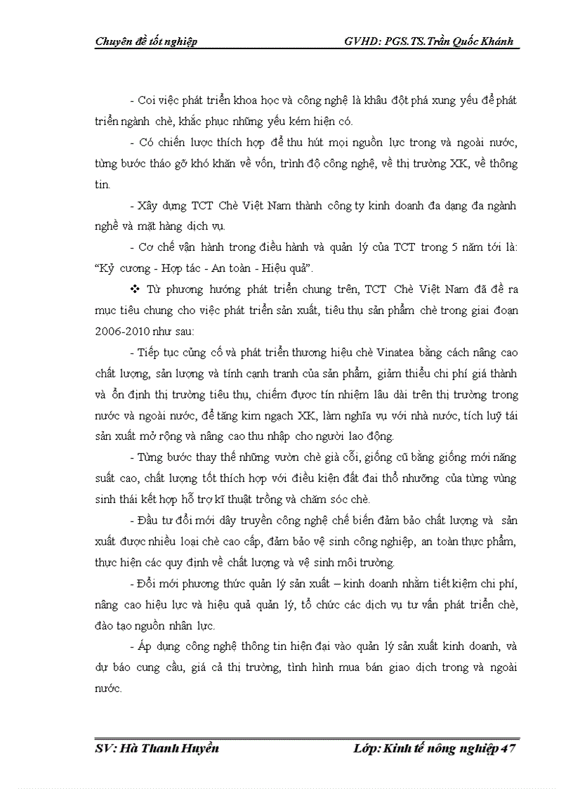 image for page Tổ chức tiêu thụ sản phẩm chè tại TCT Chè Việt Nam