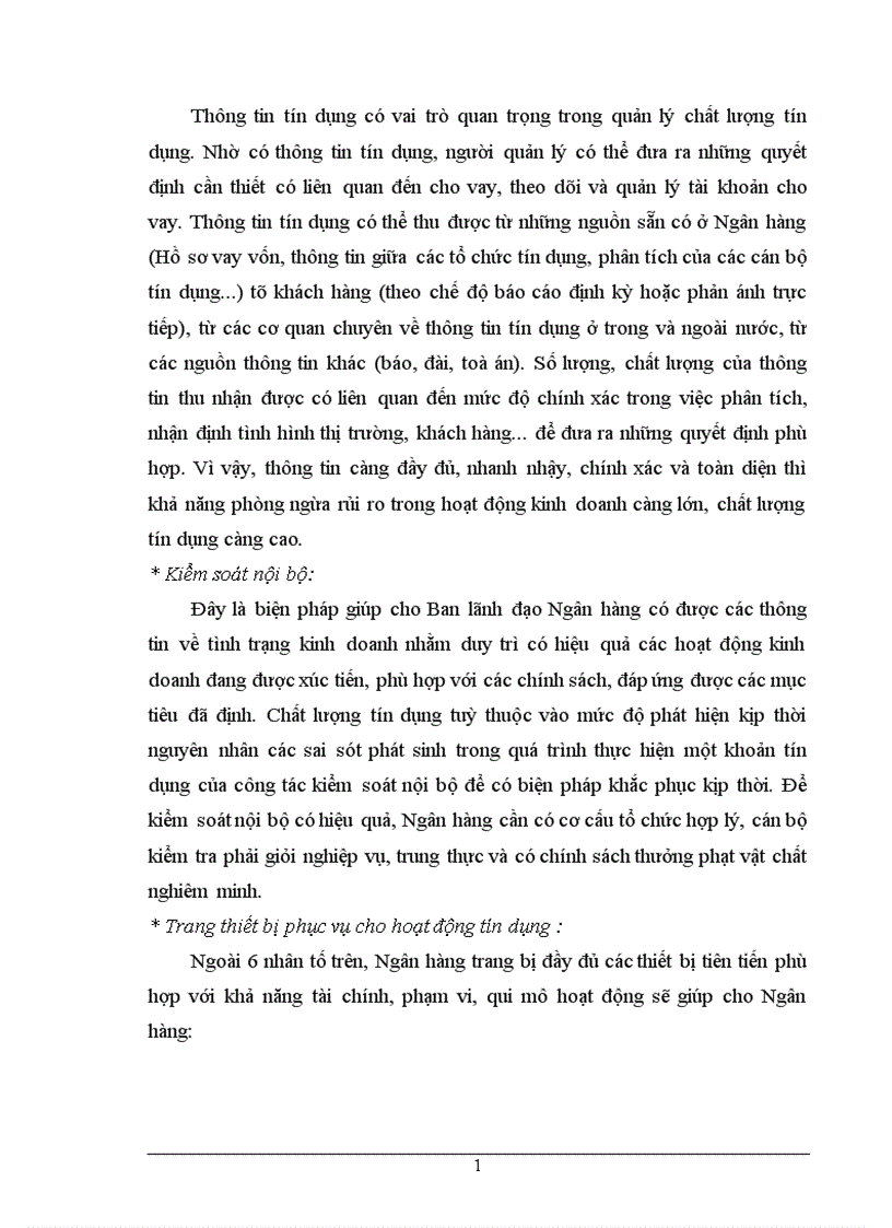 image for page Chất lượng tín dụng ngân hàng hiện trạng và giải pháp nâng cao chất lượng tín dụng tại NHTMCP Eximbank Hà Nội 1